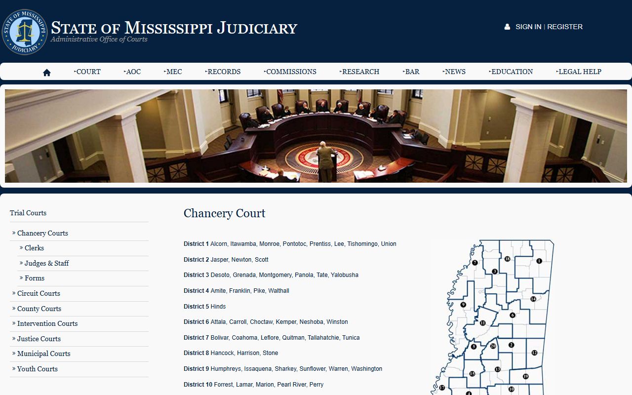 Marion County divorce records and Mississippi Chancery Court overview